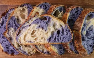 Butterfly Pea Flower Tea Sourdough Bread