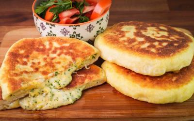 Cheese Filled Naan Recipe, Pan Fried Cheese Bread