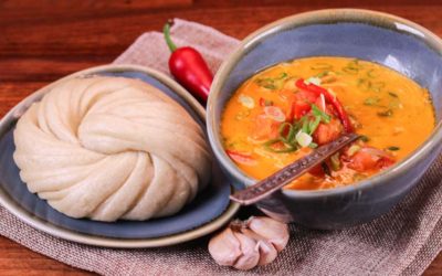Tingmo & Ema Datshi, Bhutanese Steamed Bun & Chilli Soup Recipe