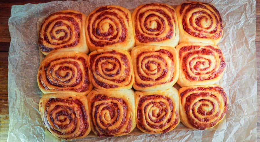 Cheesy Pepperoni Pizza Buns, Perfect Tear & Share Pizza